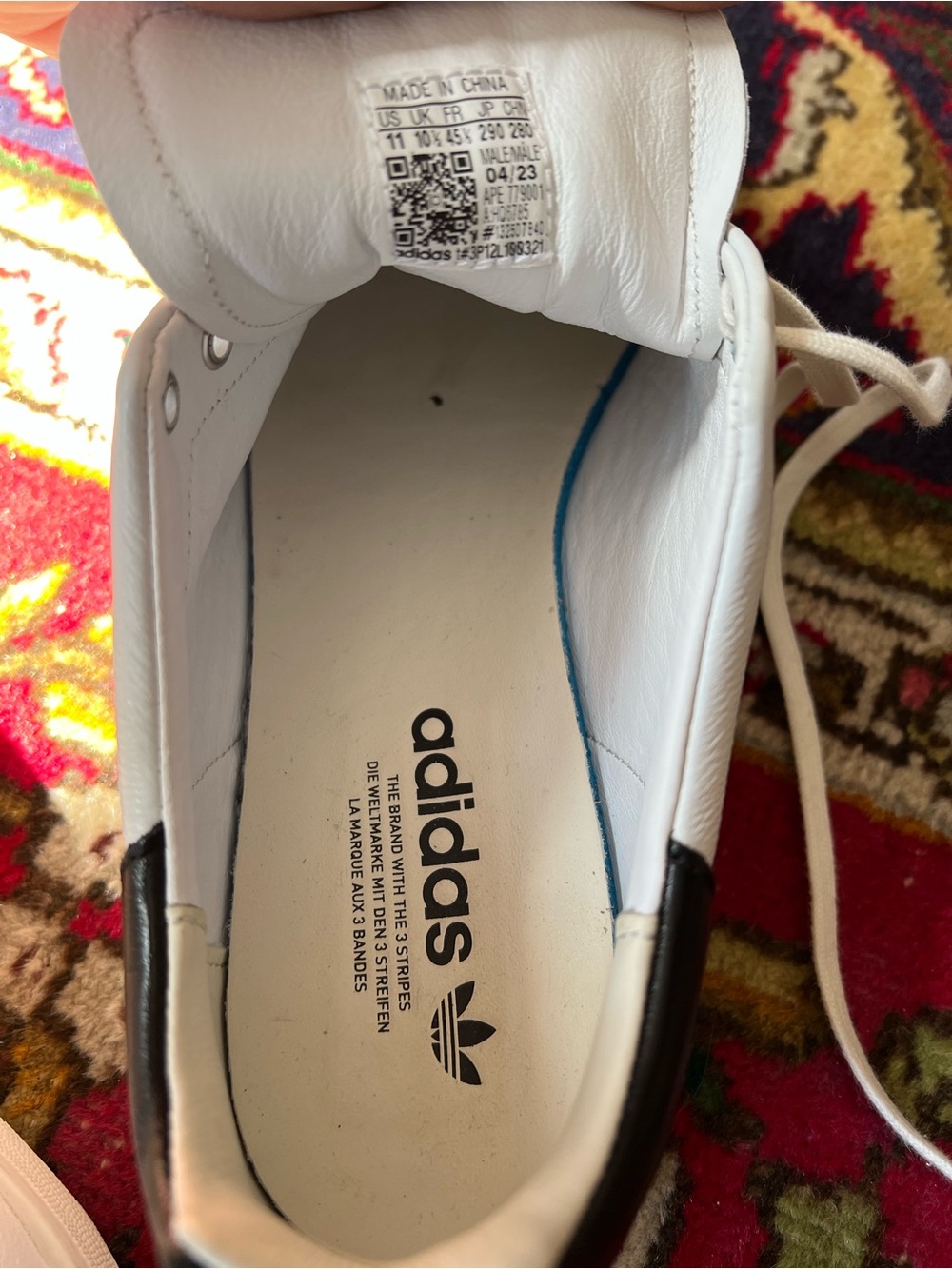 adidas Stan Smith Lux White Leather Sneakers NWOB 11 - Picture 7 of 12